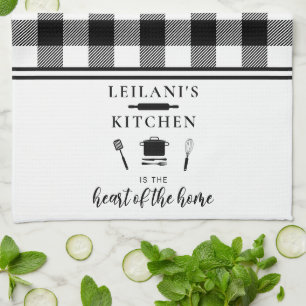 Linge De Cuisine Personnaliser Buffalo Plaid Cuisine Coeur Accueil 