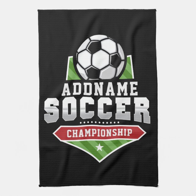 Linge De Cuisine Personnaliser Football AJOUTER TEXTE Varsity Team  (Vertical)