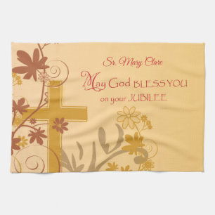 Linge De Cuisine Personnaliser, Jubilee Anniversaire Nun Cross, Fil