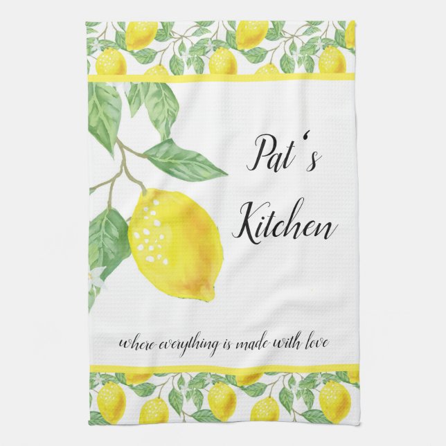 Linge De Cuisine Personnaliser le Motif citron (Vertical)