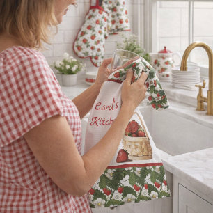 Linge De Cuisine Personnaliser le pays \ Panier fraise