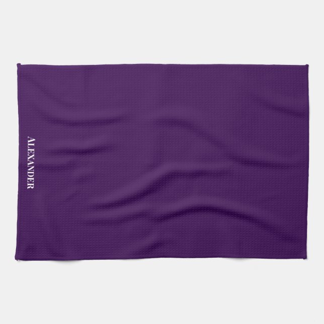 Linge De Cuisine Personnaliser le raisin brillant violet clair uni  (Horizontal)