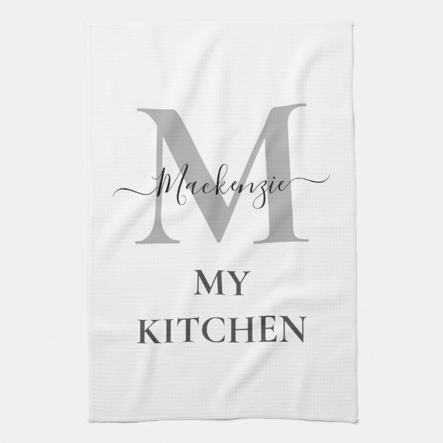 Linge De Cuisine Personnaliser Monogramme Nom initial Mon devis de  (Vertical)