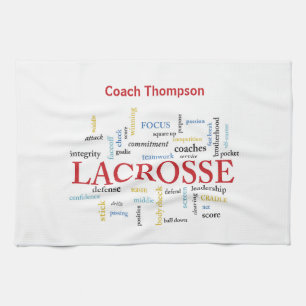 Linge De Cuisine Personnaliser Nom Lacrosse Coach Merci Mots