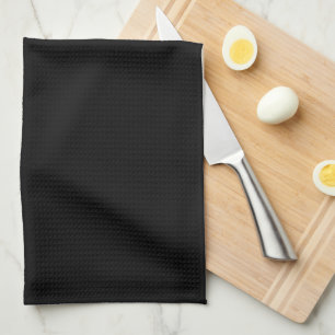 Linge De Cuisine Personnaliser simple Noir couleur solide