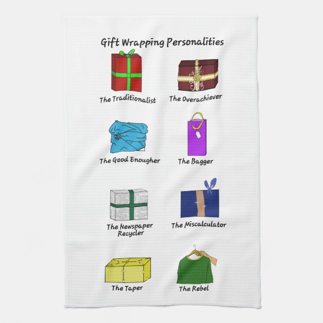 Linge De Cuisine Personnalités du enveloppement de cadeaux (Vertical)
