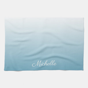 Linge De Cuisine Personnel gradient ombre angel blue