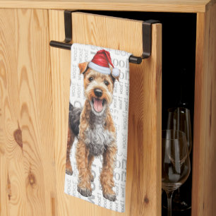 Linge De Cuisine Pet Lover Holiday Lakeland Terrier Chien Noël