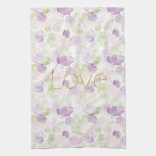 Linge De Cuisine Pétales de rose lavande violette florale d'amour