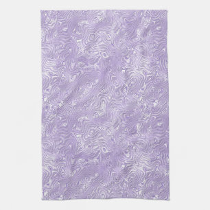 Linge De Cuisine Petit motif en soie moirée lilas lavande