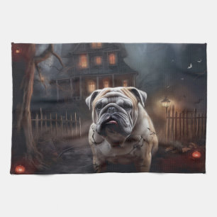 Linge De Cuisine Peur d'Halloween Bulldog