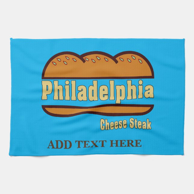 Linge De Cuisine Philadelphie Fromage Steak design Cuisine Serviett (Horizontal)
