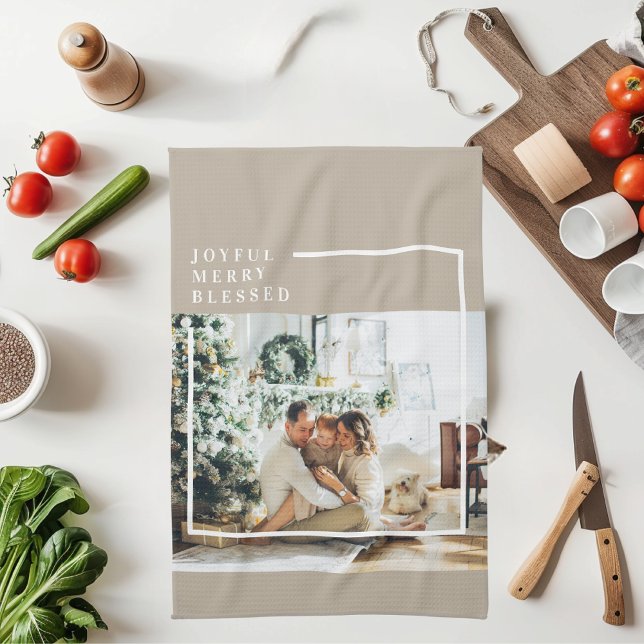 Linge De Cuisine Photo de famille moderne | Joyeux Joyeux Joyeux Bé (Créateur téléchargé)
