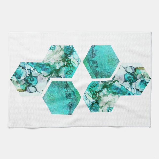 Linge De Cuisine Photographie d'art Turquoise contemporain (Horizontal)