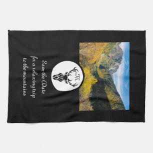 Linge De Cuisine Photographie du monogramme de silhouette de Black