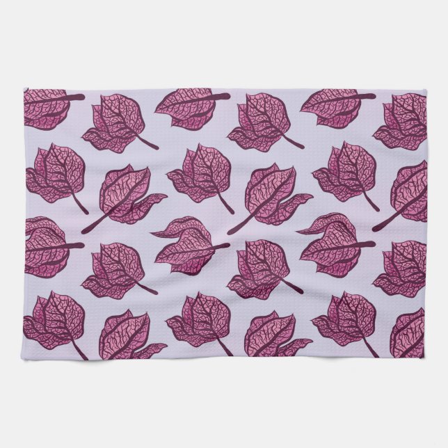 Linge De Cuisine Physalis rose Fleur Motif Pastel Botanique (Horizontal)