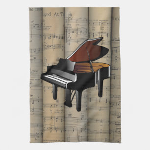 Linge De Cuisine Piano~ a roulé le musical de ~ d'arrière - plan