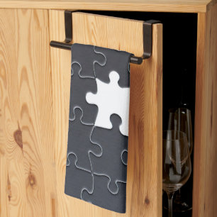 Linge De Cuisine Pièce Jigsaw Puzzle manquante noir