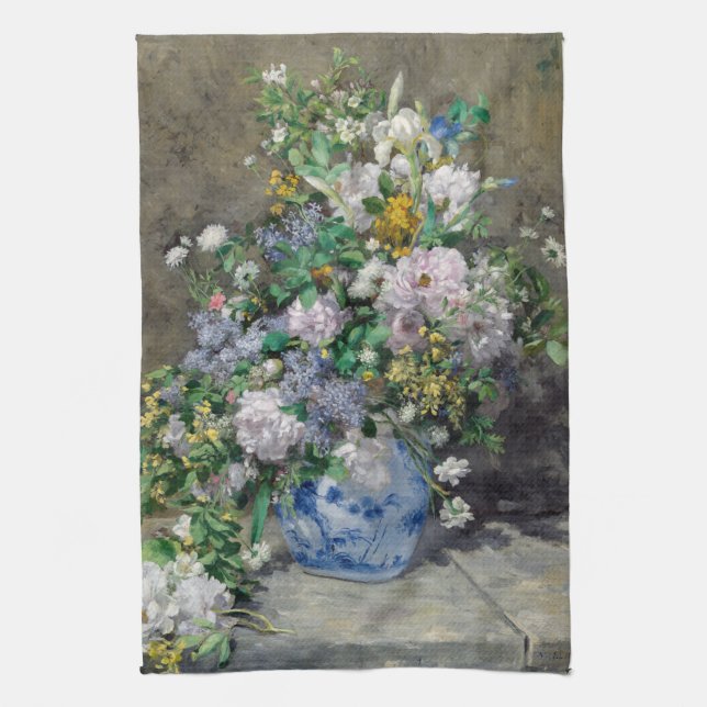 Linge De Cuisine Pierre-Auguste Renoir - Bouquet de printemps (Vertical)