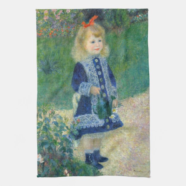 Linge De Cuisine Pierre-Auguste Renoir - Une fille avec une canne d (Vertical)
