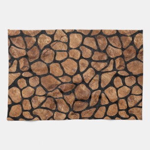 LINGE DE CUISINE PIERRE NOIRE DU MARBRE SKIN1 ET DE BRUN