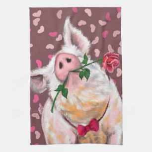 Linge De Cuisine Pig de Gentleman - Romantique - Amusant