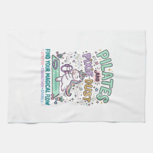 Linge De Cuisine Pilates de licorne et poussière de pixie typograph