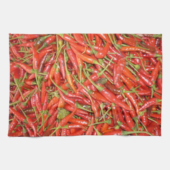 Linge De Cuisine piments rouges (Horizontal)