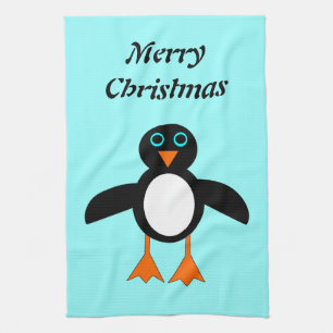 Linge De Cuisine Pingouin mignon personnalisable cuisine de Noël To