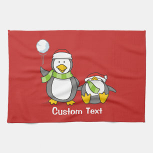 Linge De Cuisine Pingouins de Noël