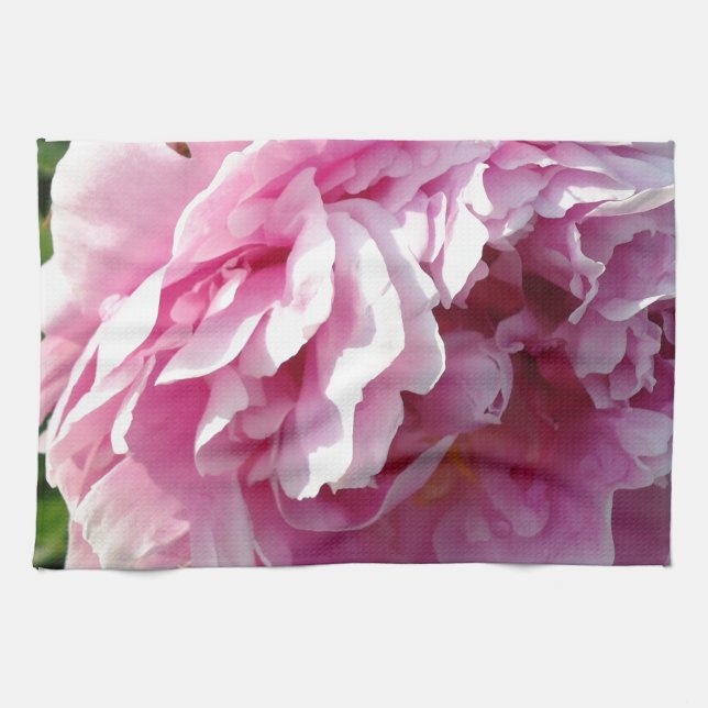 Linge De Cuisine Pink Peony photo cottage ferme jardin fleuri (Horizontal)