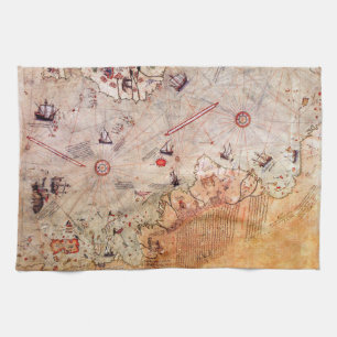 Linge De Cuisine piri reis histoire de la carte mystère vintage An