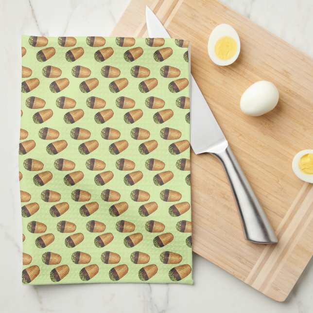 Linge De Cuisine Pistachio Madeleines Pâtisseries françaises Pâtiss (Quart Plié)