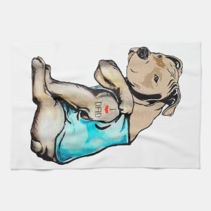 Linge De Cuisine Pitbull Chien I Love Papa Tattoo drôle Famille