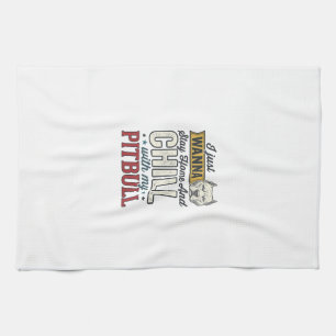 Linge De Cuisine Pitbull Vintage Restez À La Maison Et Chill Amant