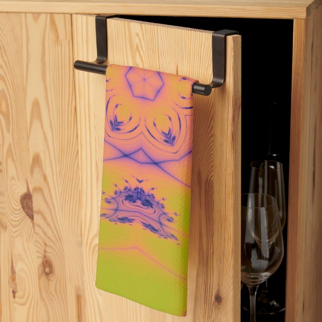 Linge De Cuisine Plage coucher de soleil Haut contraste Mandela (Pliage en tiers)