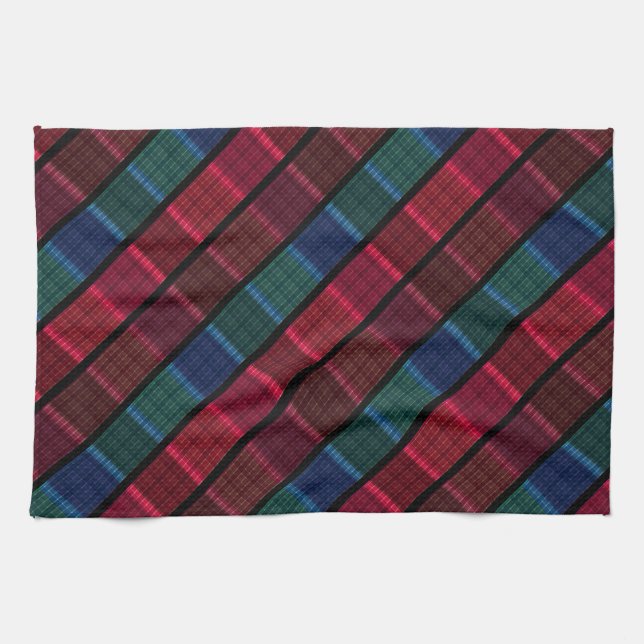 Linge De Cuisine Plaid, beau plaid, plaid multicolore, tartan (Horizontal)