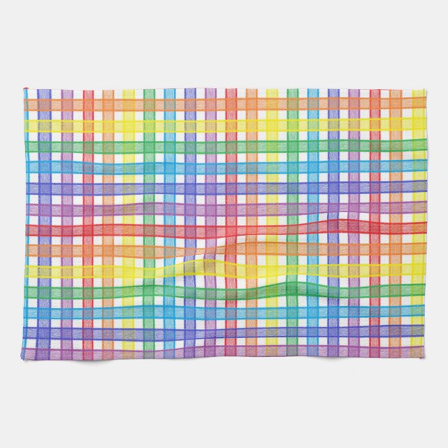 Linge De Cuisine Plaid d'arc-en-ciel (Horizontal)