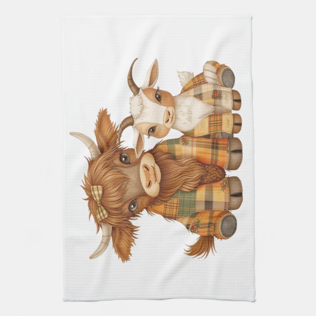 Linge De Cuisine Plaid & Precious Pals (Vertical)