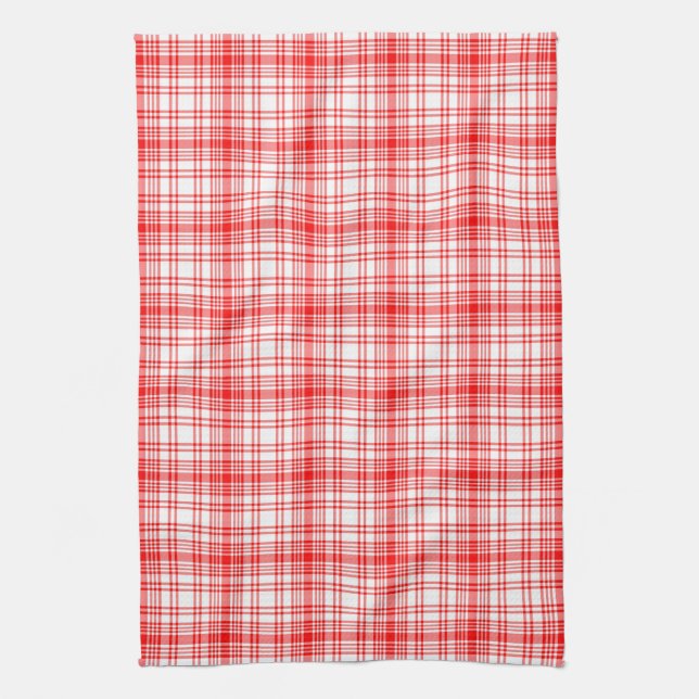 Linge De Cuisine Plaid rouge (Vertical)