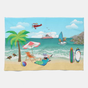 Linge De Cuisine Plaisir familial au bord de la plage