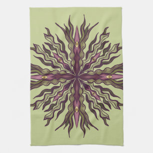 Linge De Cuisine Plante à œil psychédélique - Mandala botanique sur