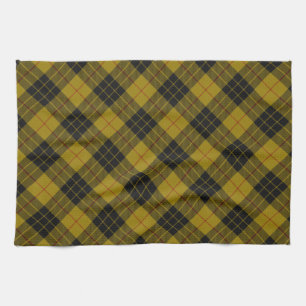 Linge De Cuisine Plaque noire jaune tartan MacLeod