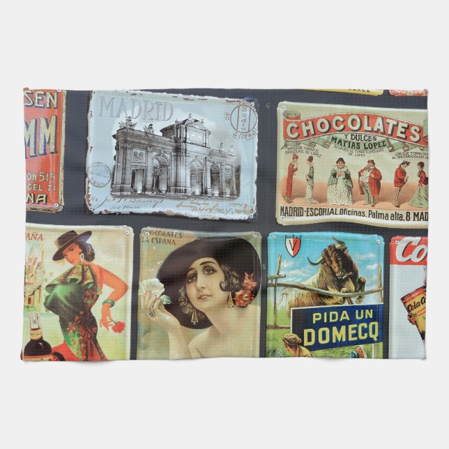 Linge De Cuisine Plaques métalliques espagnoles (Horizontal)