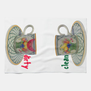 Linge De Cuisine Plats propres et sales