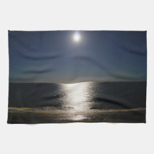 Linge De Cuisine Pleine lune sur l'Atlantique