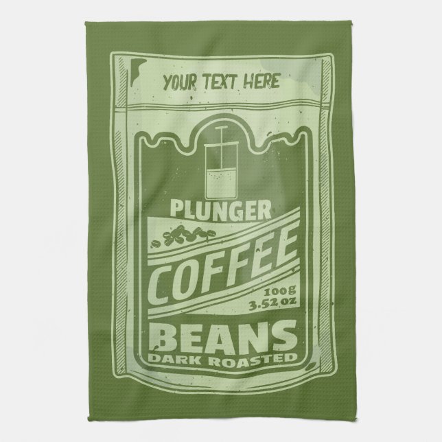 Linge De Cuisine Plongeur café pop art emballage alimentaire illust (Vertical)