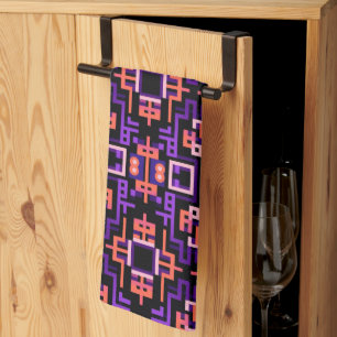 Linge De Cuisine Plum mûr et bulle motif rose
