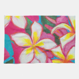 Linge De Cuisine Plumeria fête Hawaii art