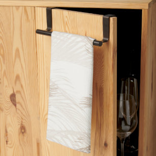 Linge De Cuisine Plumes beiges doux Palm Bliss 1